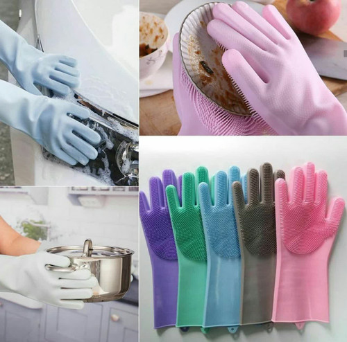 دستکش سیلیکونی پرزدار مناسب شستشو جنس اصلی و کیفیت درجه یک در رنگ های مختلف